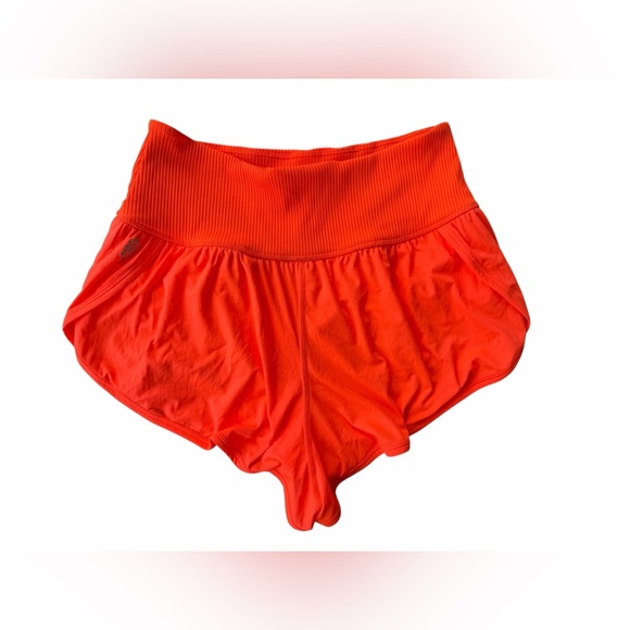 Free People Movement Game Time Running Shorts Neon Coral Womens Medium - Picture 5 of 7